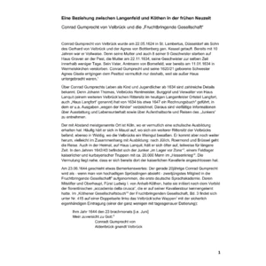 Conrad Gumprecht von Velbrück und die „Fruchtbringende Gesellschaft“