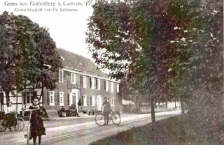 1910 Ansichtskarte Gastwirtschaft Friedrich Lohmann. Gruß aus Grafenberg