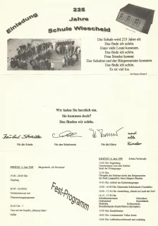 1998 Schule Wiescheid_Festprogramm zur 225-Jahr-Feier