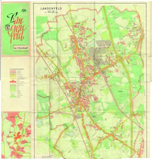 Alter Stadtplan Langenfeld in den 1970er