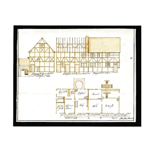Bauzeichnung Schwanenmühle, Anfang 19. Jh.